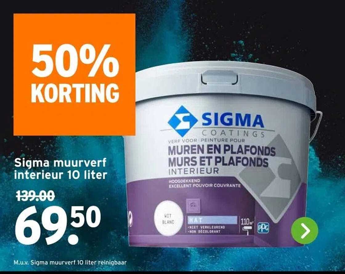 Sigma muurverf interieur 10 liter