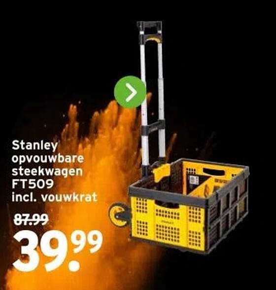 Stanley opvouwbare steekwagen FT509 incl. vouwkrat