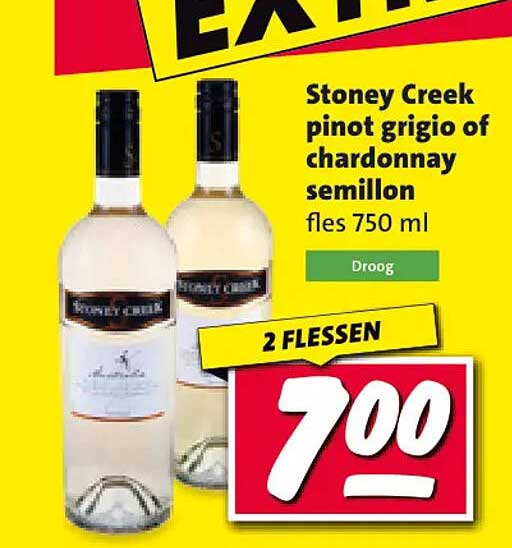 Stoney Creek pinot grigio of chardonnay semillon