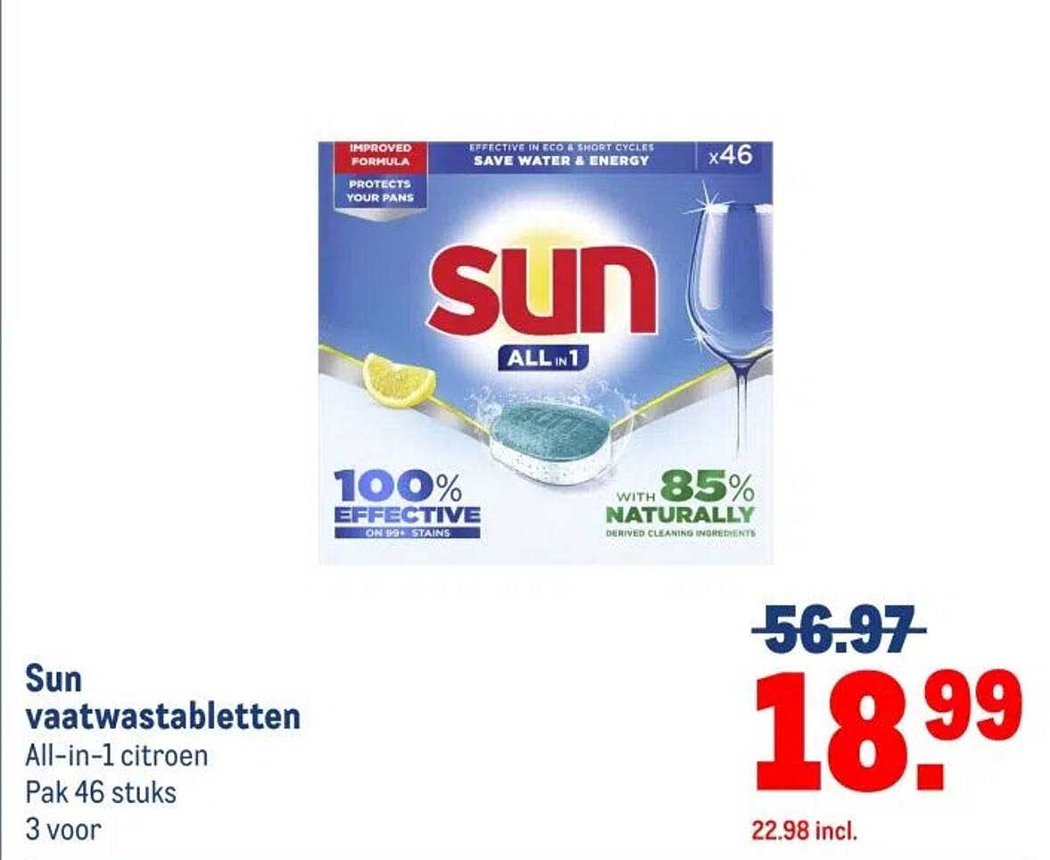 Sun vaatwastabletten