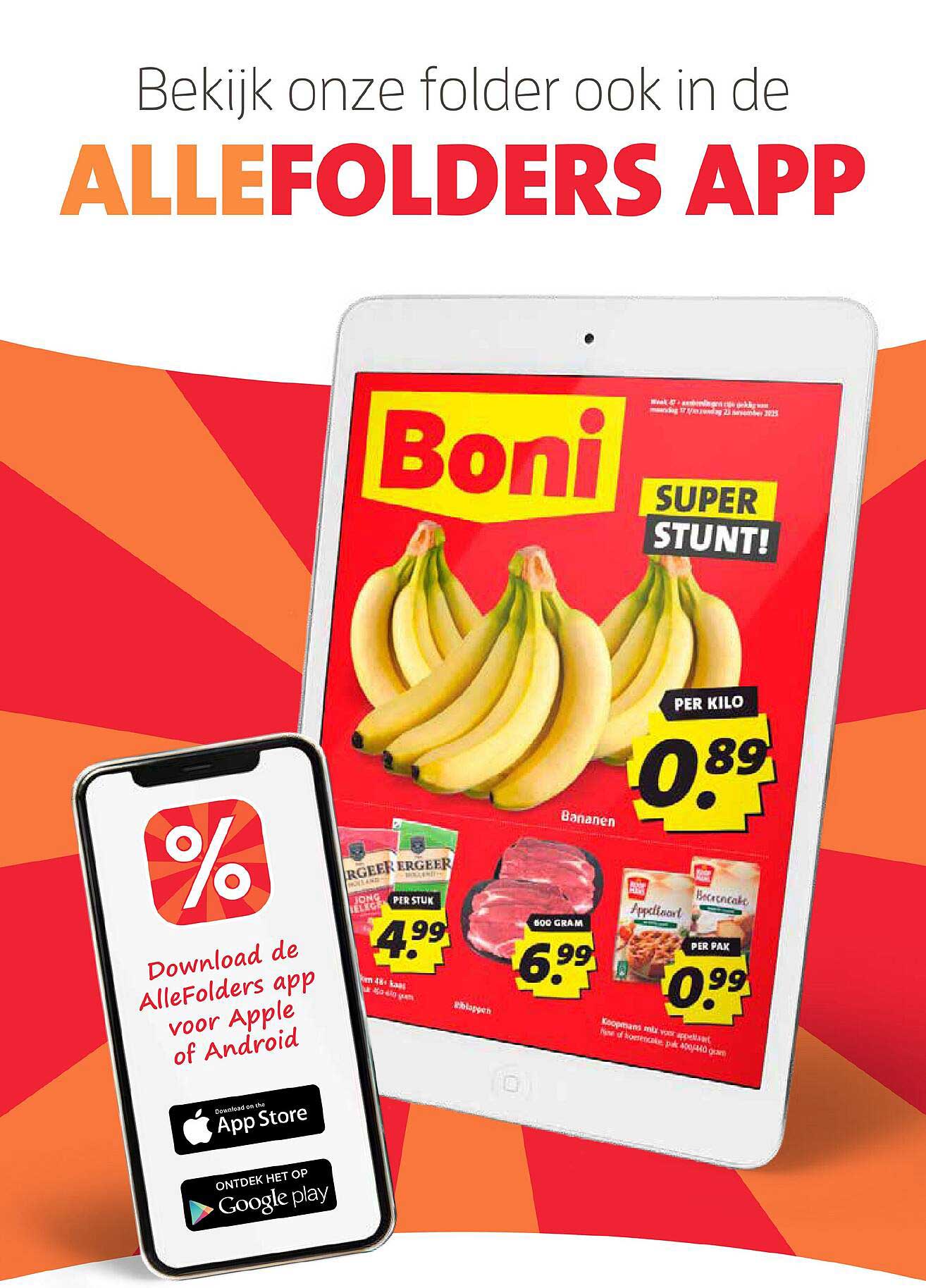 SUPER STUNT! Bananen per kilo €0,89