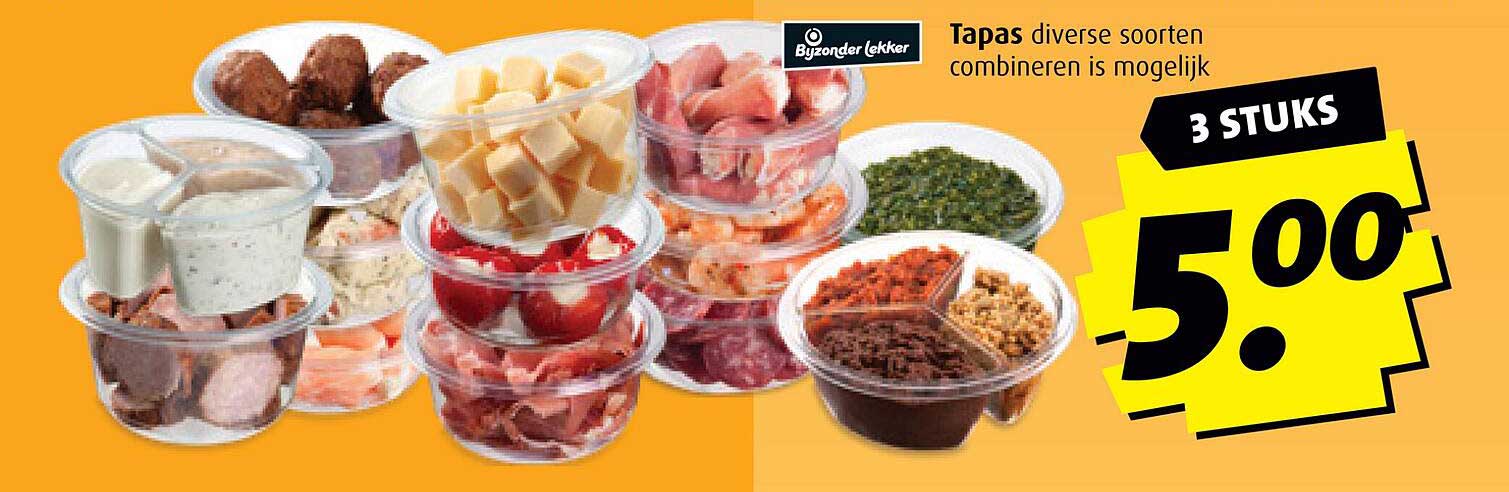 Tapas diverse soorten combineren is mogelijk