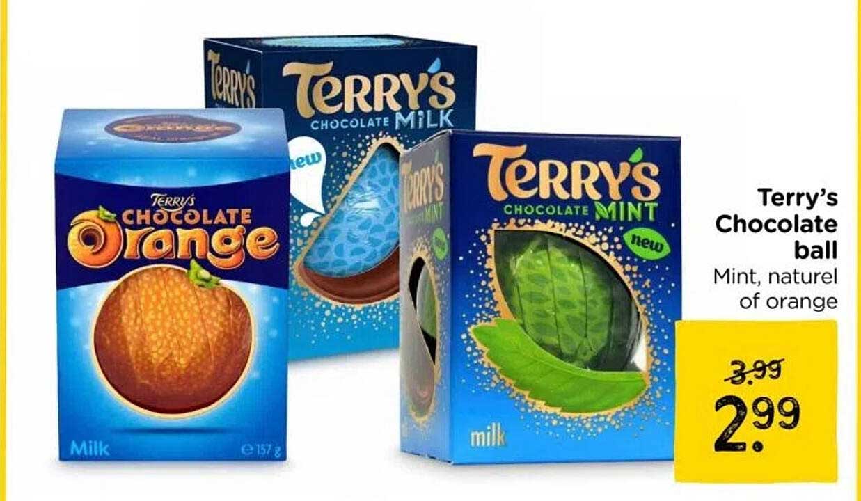 Terry’s Chocolate ball - Mint, naturel of orange
