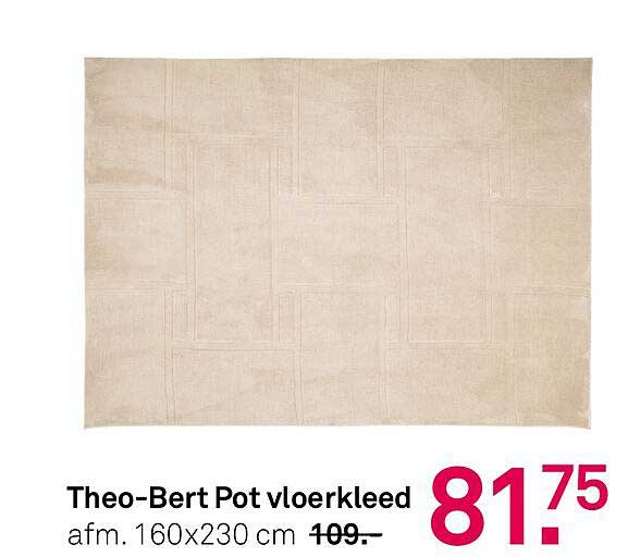 Theo-Bert Pot vloerkleed afm. 160x230 cm