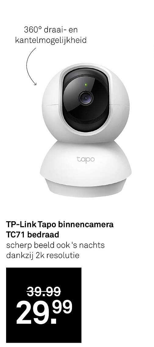 TP-Link Tapo binnencamera TC71 bedraad