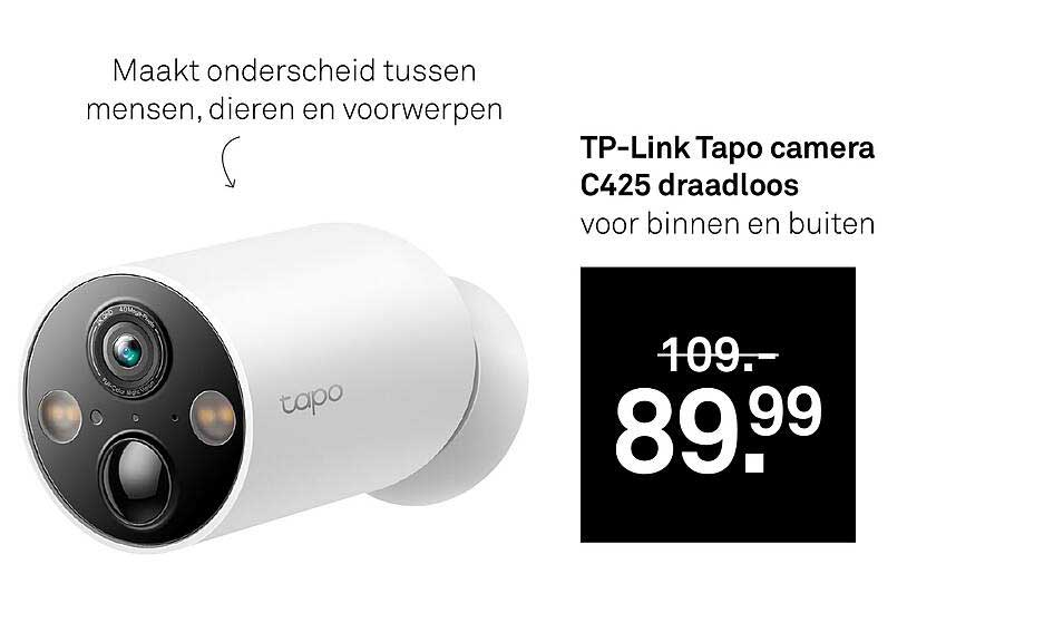 TP-Link Tapo camera C425 draadloos voor binnen en buiten