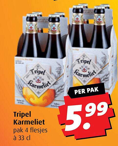Tripel Karmeliet pak 4 flesjes à 33 cl