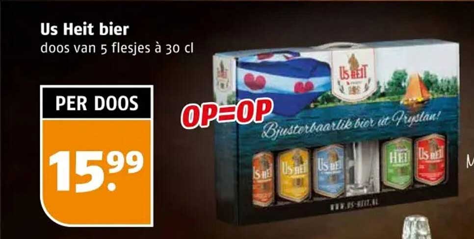 Us Heit bier doos van 5 flesjes à 30 cl