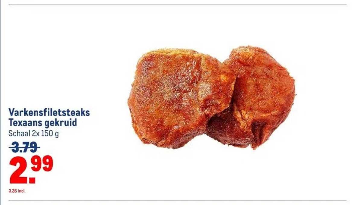 Varkensfiletsteaks Texaans gekruid