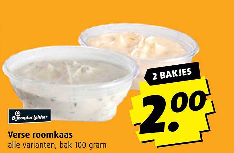 Verse roomkaas alle varianten, bak 100 gram