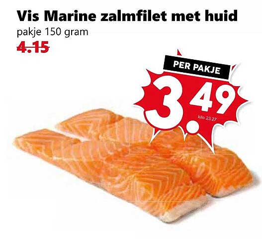 Vis Marine zalmfilet met huid