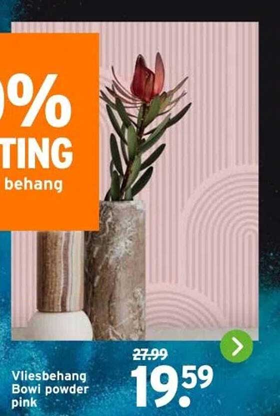 Vliesbehang Bowi powder pink