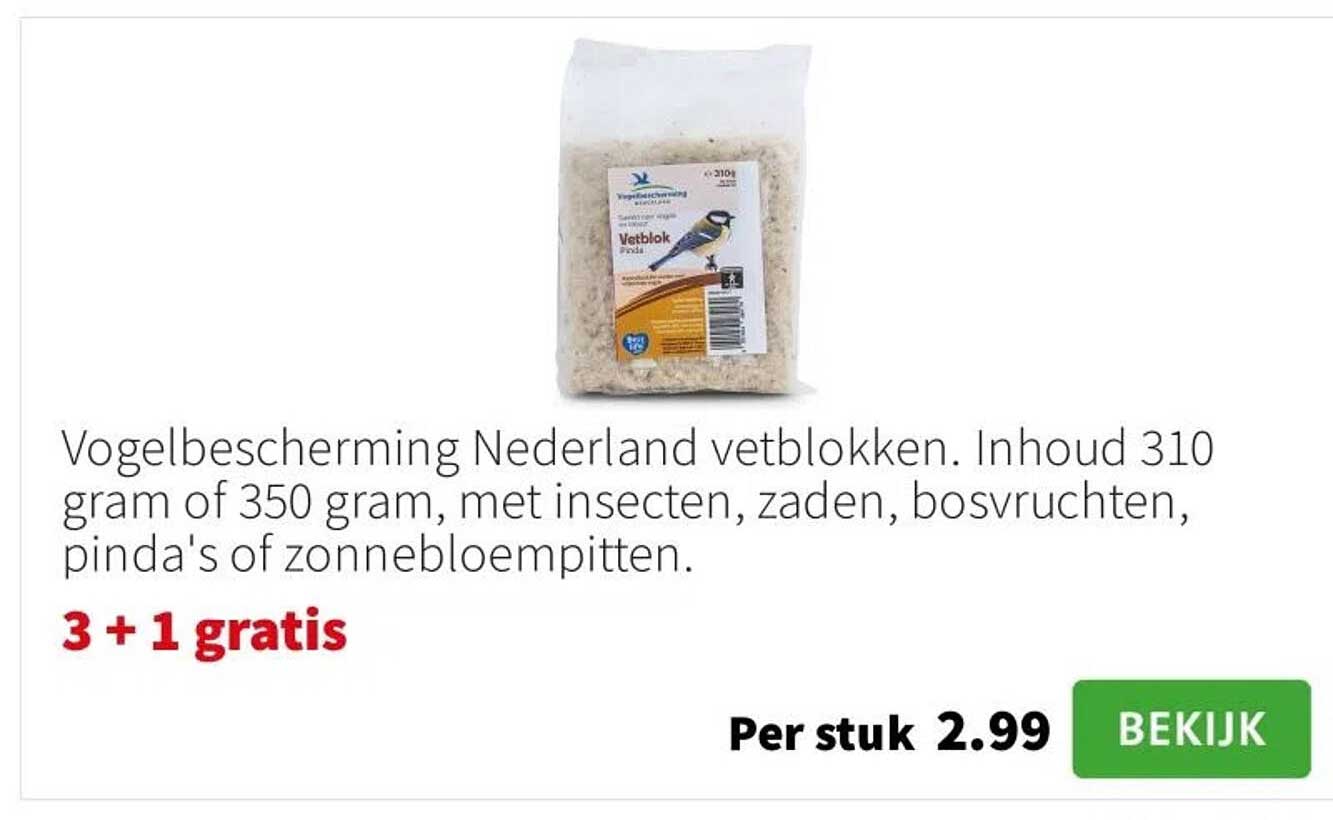 Vogelbescherming Nederland vetblokken