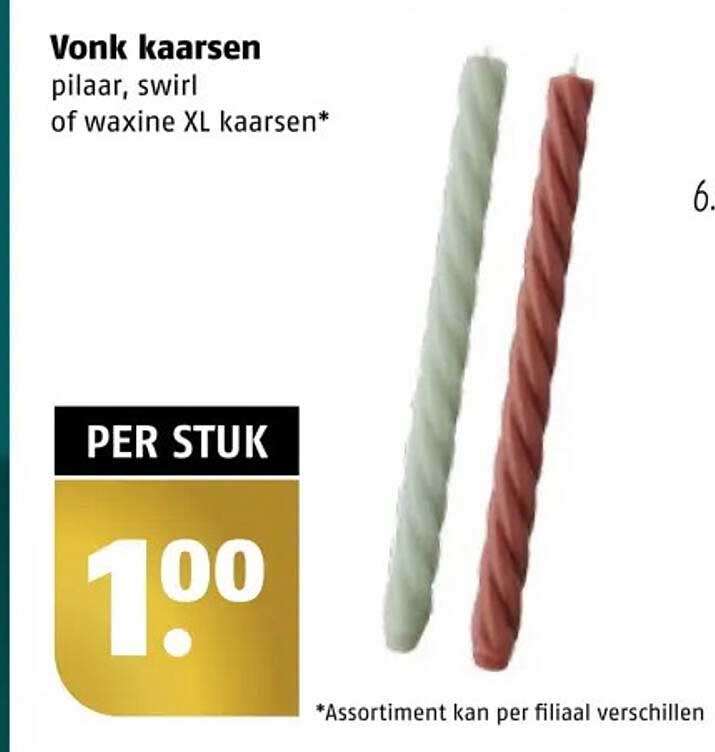 Vonk kaarsen pilar, swirl of waxine XL kaarsen