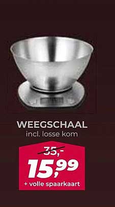 WEEGSCHAAL incl. losse kom