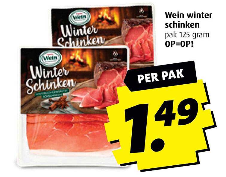 Wein winter schinken pak 125 gram