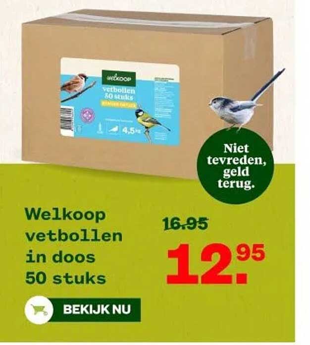 Welkoop vetbollen in doos 50 stuks