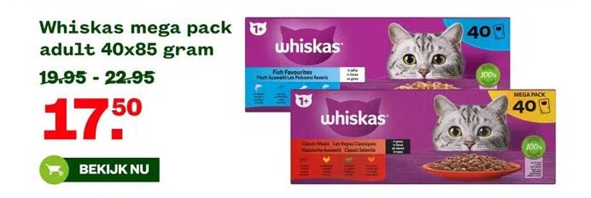 Whiskas mega pack adult 40x85 gram
