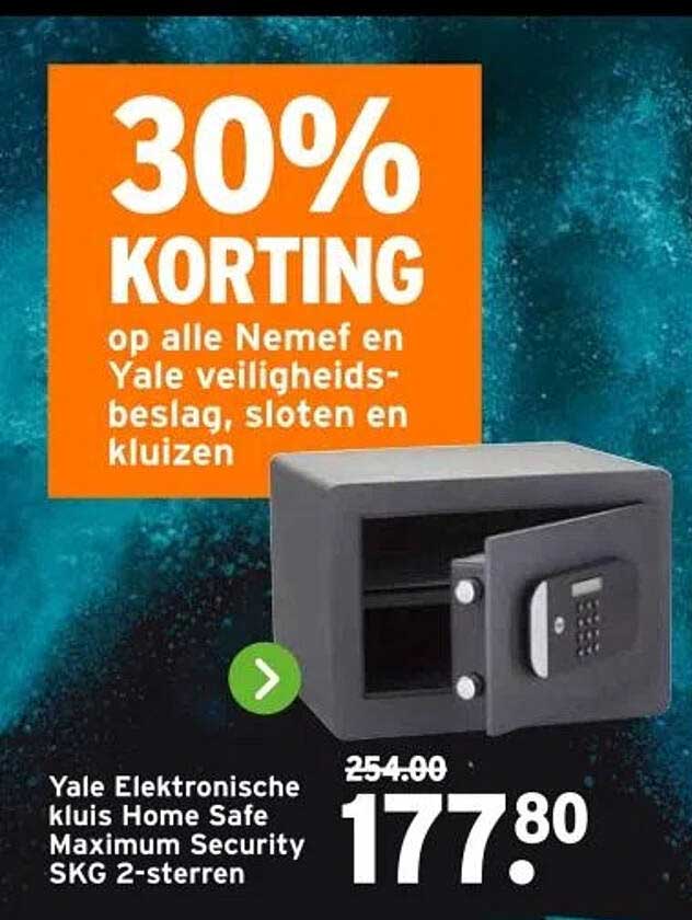 Yale Elektronische kluis Home Safe Maximum Security SKG 2-sterren