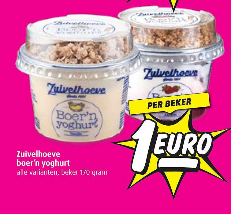 Zuivelhoeve boer’n yoghurt alle varianten, beker 170 gram