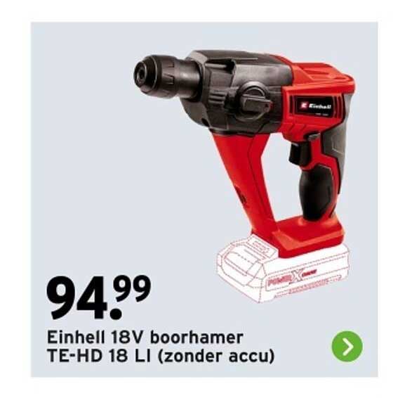 Einhell 18V boorhamer TE-HD 18 LI (zonder accu)