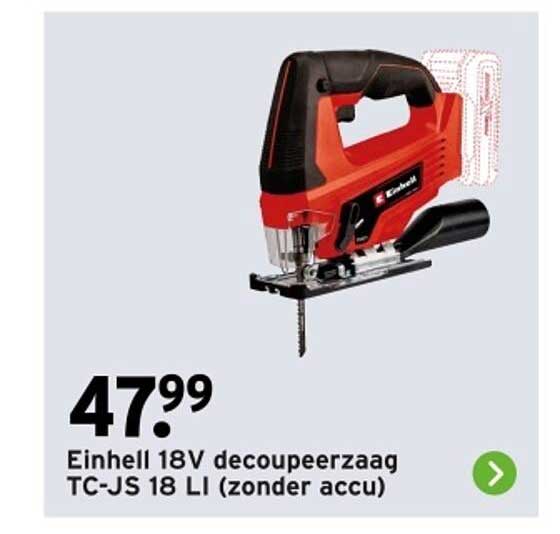Einhell 18V decoupeerzaag TC-JS 18 LI (zonder accu)