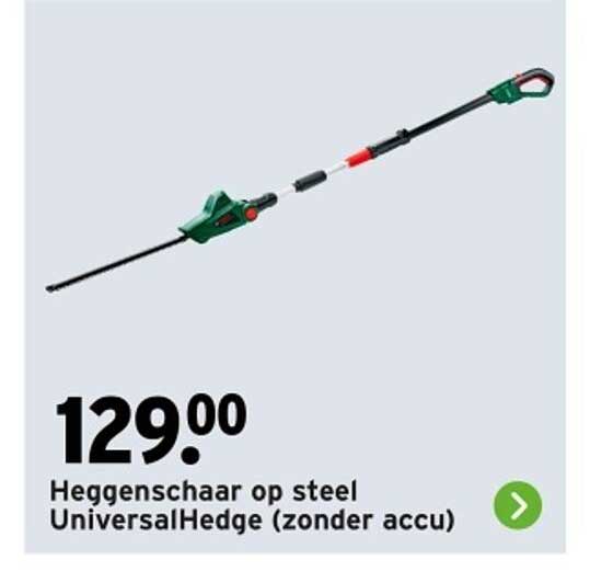 Heggenschaar op steel UniversalHedge (zonder accu)