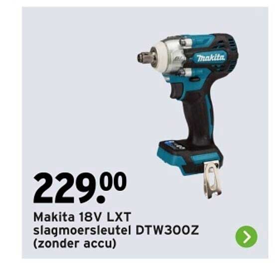 Makita 18V LXT slagmoersleutel DTW300Z