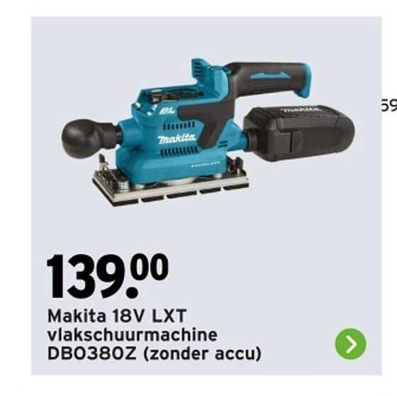 Makita 18V LXT vlakschuurmachine DBO380Z (zonder accu)