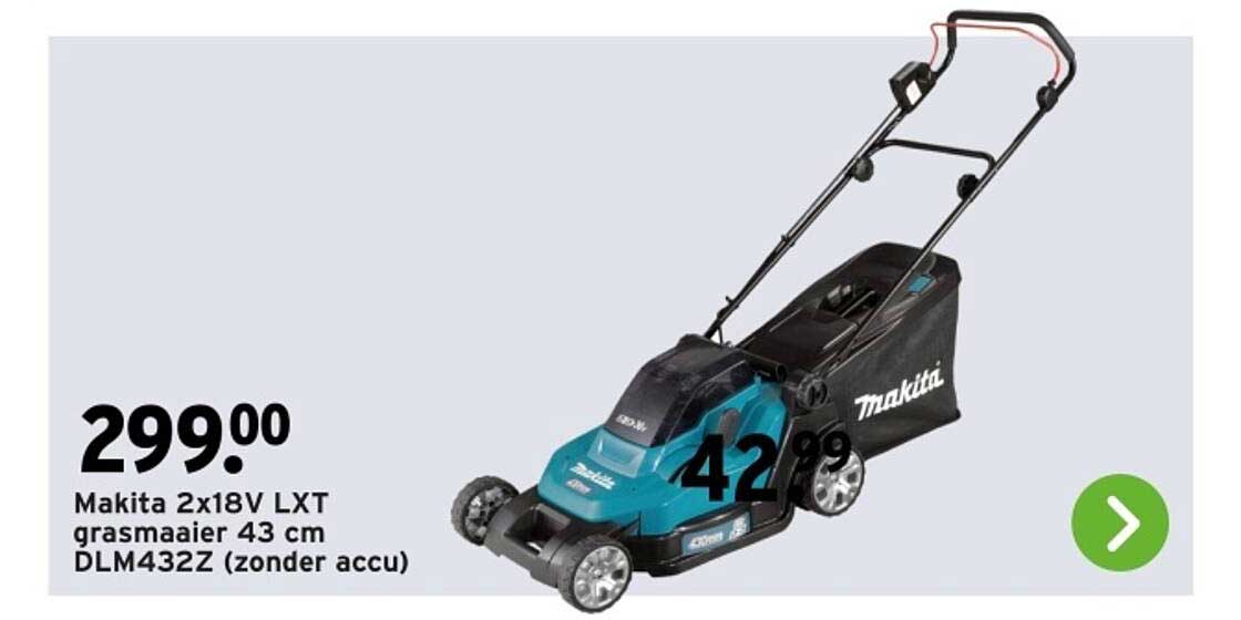 Makita 2x18V LXT grasmaaier 43 cm DLM432Z (zonder accu)