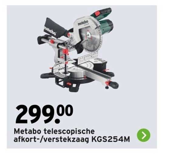 Metabo telescopische afkort-/verstekzaag KGS254M