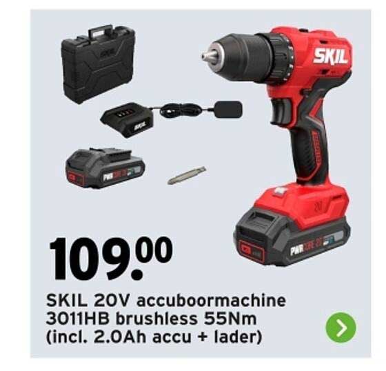 SKIL 20V accuboormachine 3011HB brushless 55Nm