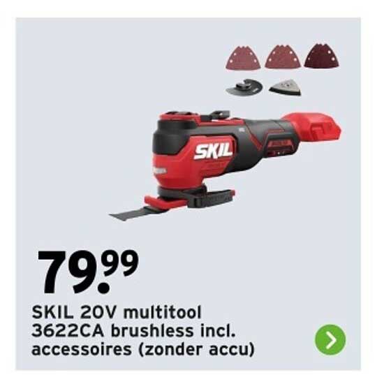 SKIL 20V multitool 3622CA brushless incl. accessoires (zonder accu)