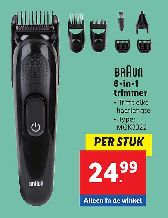 BRAUN 6-in-1 trimmer