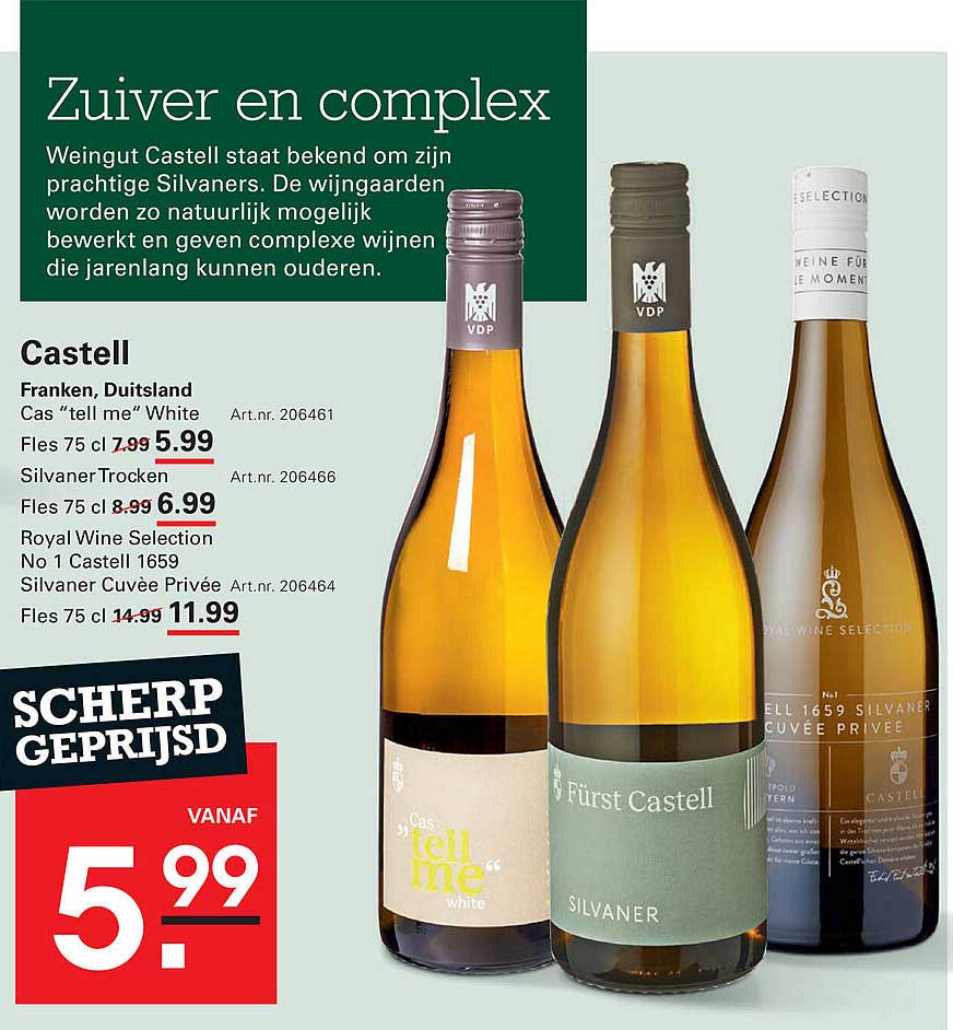 Castell Cas "tell me" White Fles 75 cl voor €5.99