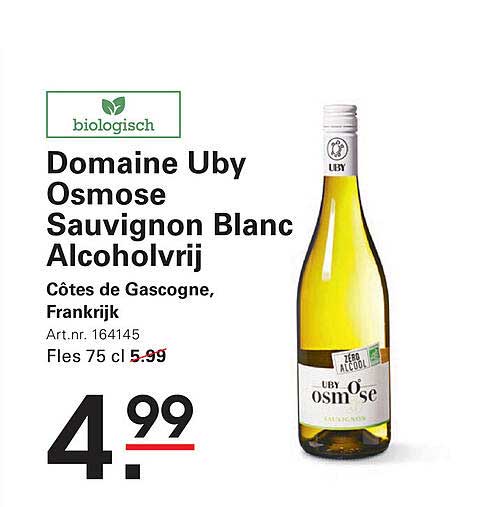 Domaine Uby Osmose Sauvignon Blanc Alcoholvrij