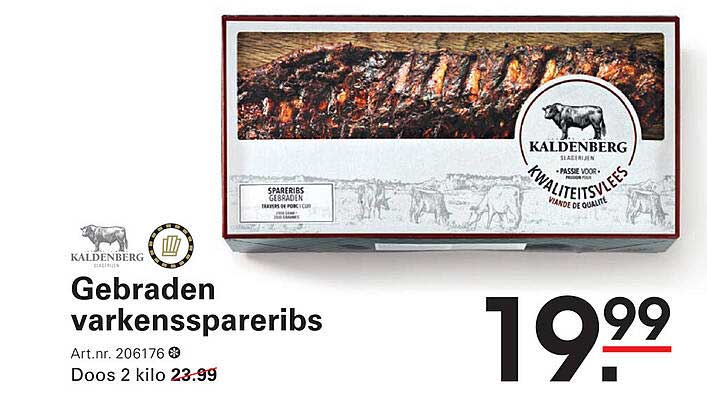 Gebraden varkensspareribs