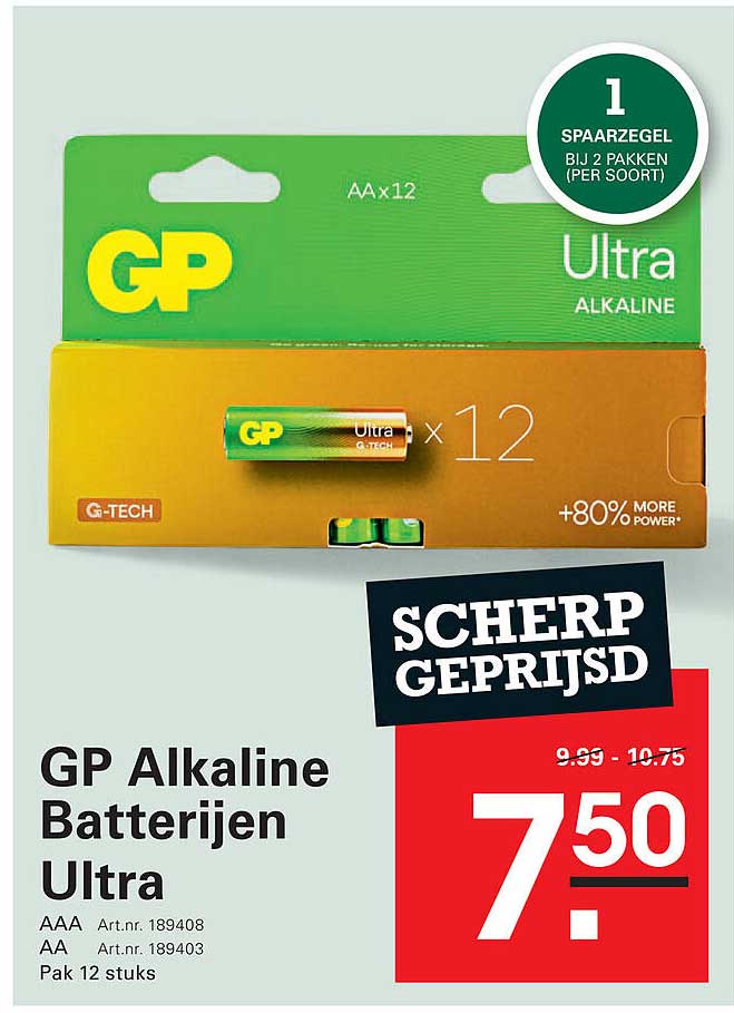 GP Alkaline Batterijen Ultra
