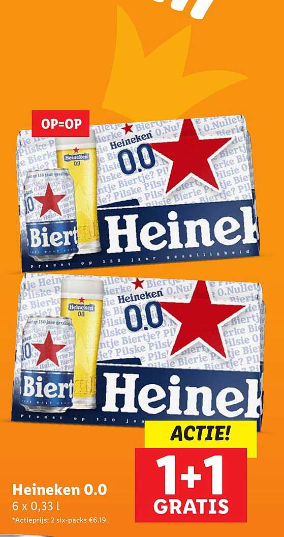 Heineken 0.0 6 x 0,33 l 1+1 GRATIS