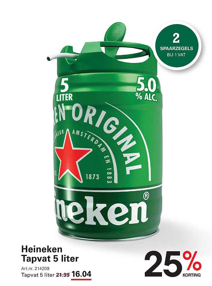 Heineken Tapvat 5 liter