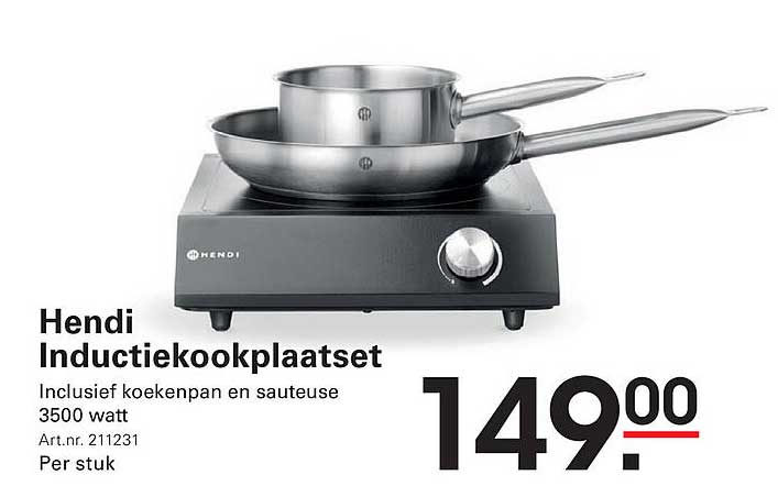 Hendi Inductiekookplaatset
