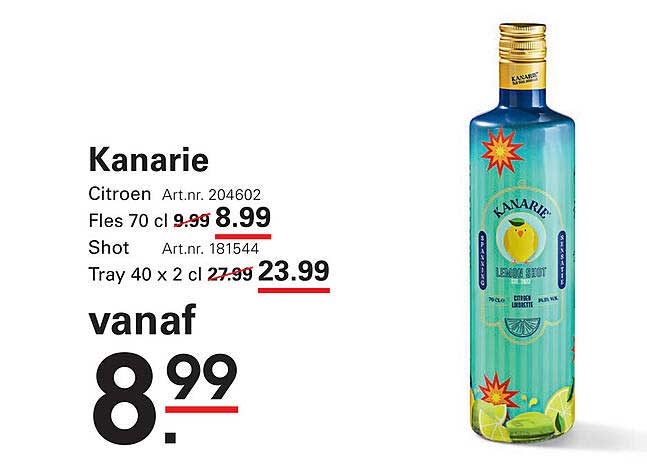 Kanarie Citroen Fles 70 cl