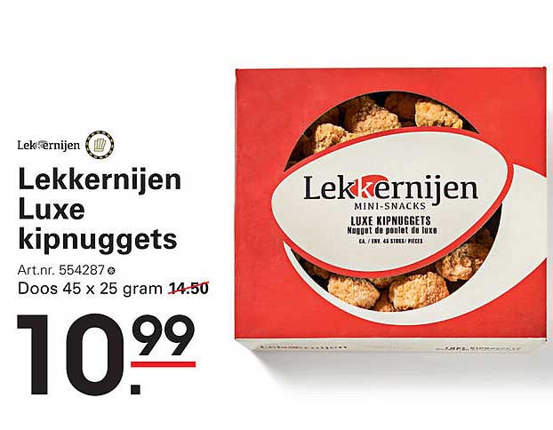 LekkerNijen Luxe kipnuggets