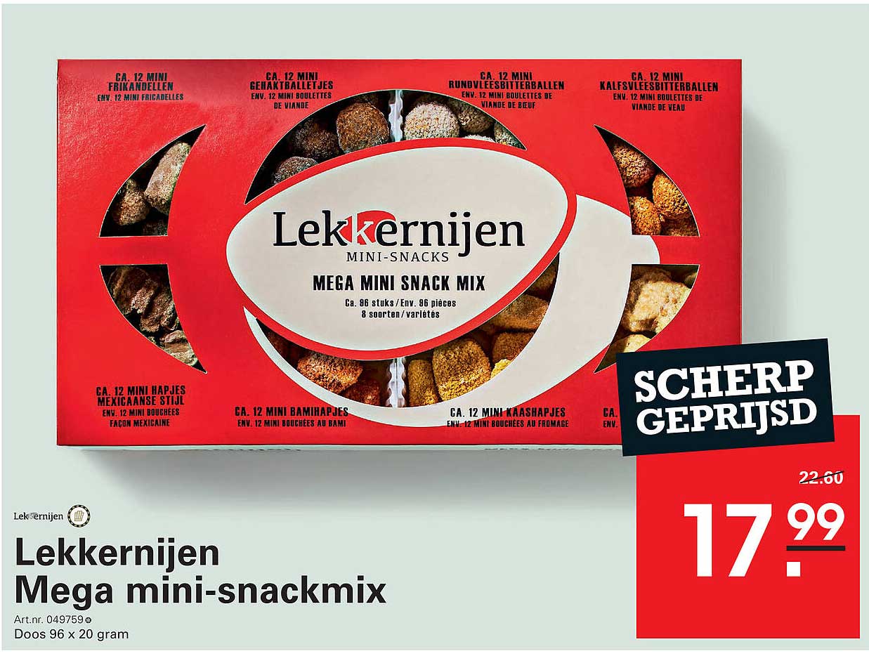LekkerNijen Mega mini-snackmix