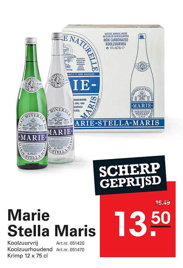 Marie Stella Maris Koolzuurvrij 12 x 75 cl