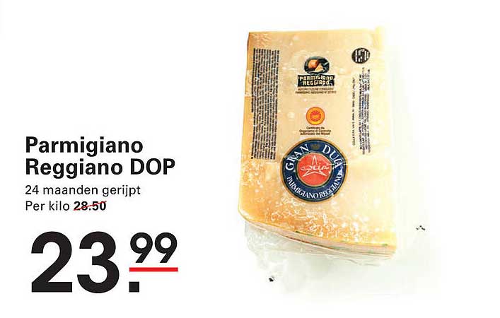 Parmigiano Reggiano DOP 24 maanden gerijpt Per kilo