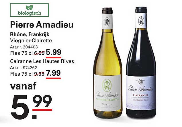 Pierre Amadieu Viognier-Clairette en Cairanne Les Hautes Rives