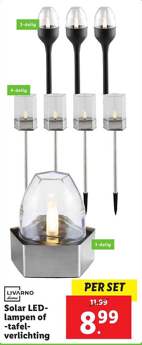Solar LED-lampen of -tafelverlichting