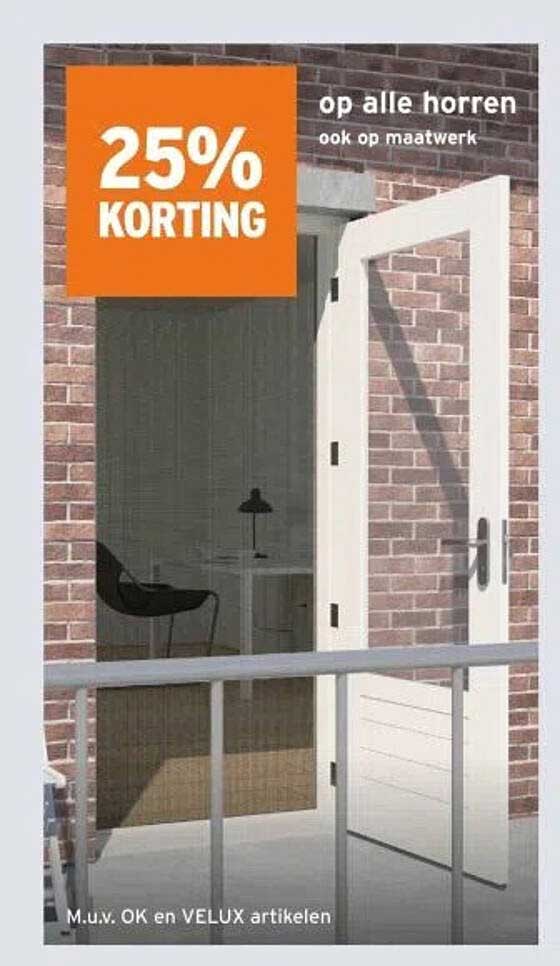 25% KORTING op alle horren ook op maatwerk