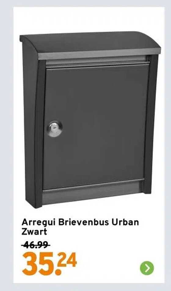 Arregui Brievenbus Urban Zwart